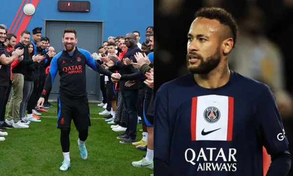 Mbappe was not present at Messi's reception, but Neymar was and this is how he reacted