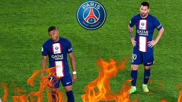Mbappe's peculiar reaction to Verratti's foul on PSG' own area.