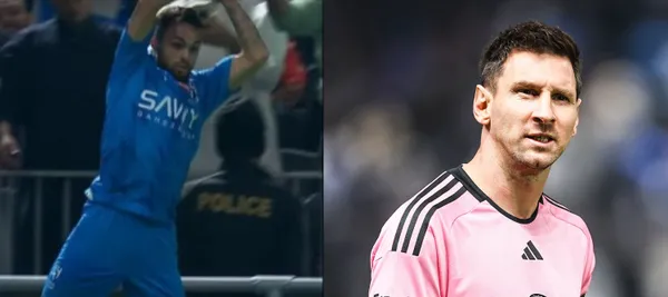 Messi's reaction to the iconic Cristiano´s SIUU celebration against Inter Miami