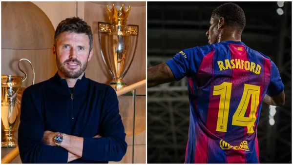 Michael Carrick and Marcus Rasfhord - Manchester United - FC Barcelona