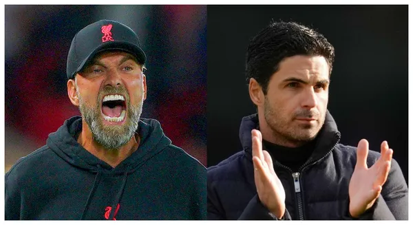 Mikel Arteta and Jurgen Klopp