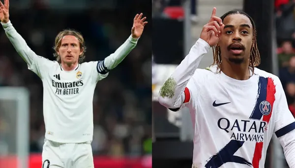 Modric anda Barcola. Fhoto: Reddit