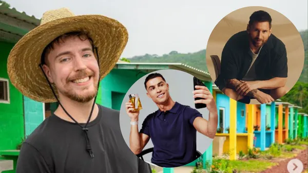 Mr. Beast, Messi and Cristiano. Photo: networks of Mr. Beast, Messi and Cristiano.