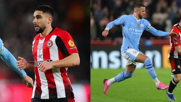 Neal Maupay confronted Kyle Walker during last week's Brentford vs Man City game.