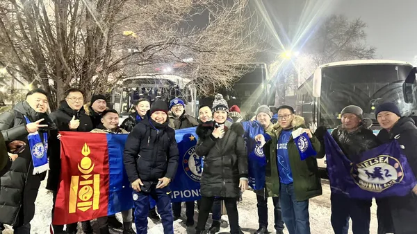 Neither freezing temperatures nor the harsh winter could stop Chelsea fans from showing their unwavering support for their team.
