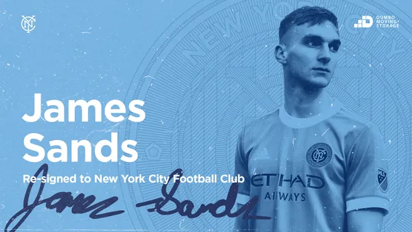 New York City FC midfielder James Sands, 20, has suffered a right foot fracture and will be out for the rest of the season.