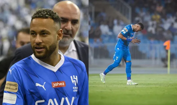 Neymar Jr upset after receiving the first goal in the AFC Champions League