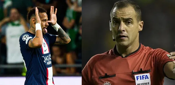 Neymar sent a message to the referee that booked him after celebrating.