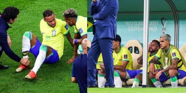 Neymar was replaced in the second half with severe pain in his ankle and raises concern