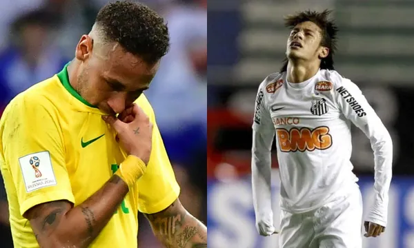 Neymar's reaction to seeing that his favorite team was relegated