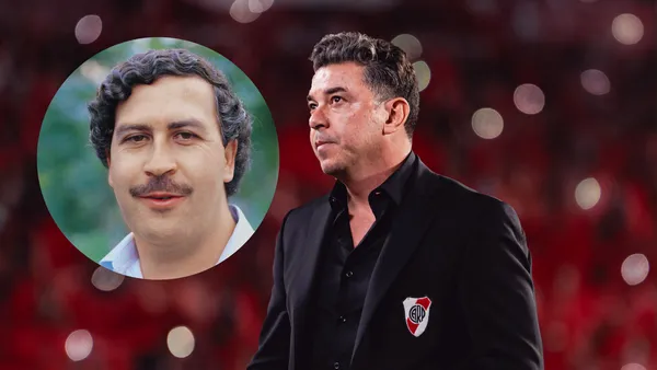 Pablo Escobar and Marcelo Gallardo. Photo: social networks of River and Revista Semana .