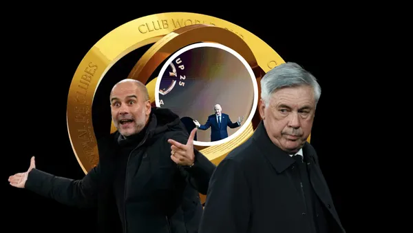 Pep Guardiola and Carlo Ancelotti Photo: BBC, Marca, AFP