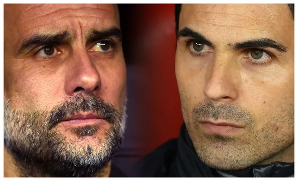 Pep Guardiola and Mikel Arteta