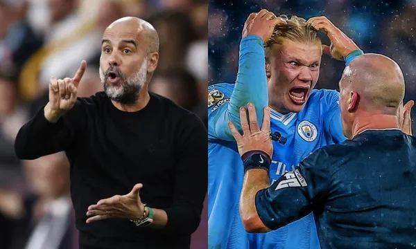 Pep Guardiola talked about the controversial referee decision