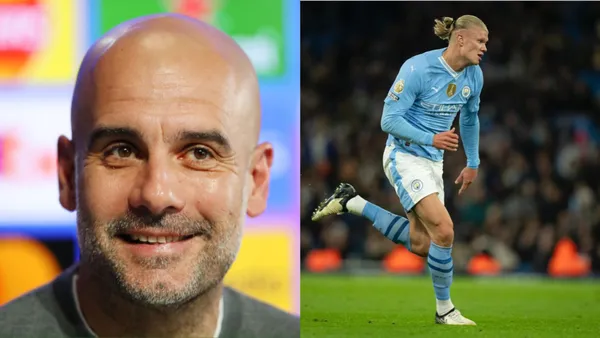 Pep Guardiola talks about rumors of Haaland going to Real Madrid by sending a cheeky message.