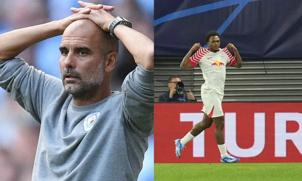 Pep Guardiola's reaction to RB Leipzig goal