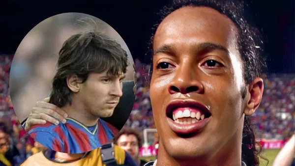 Photo: networks Lionel Messi and Ronaldinho.