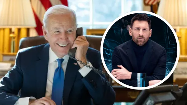 Photo: social networks of The White House and Lionel Messi.