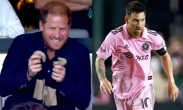 Prince Harry and his emotion during the match between LAFC and Miami