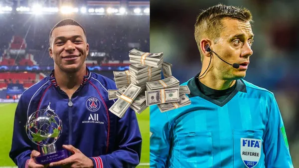 PSG's Kylian Mbappé has made lots of money but it's not the case with referees.
