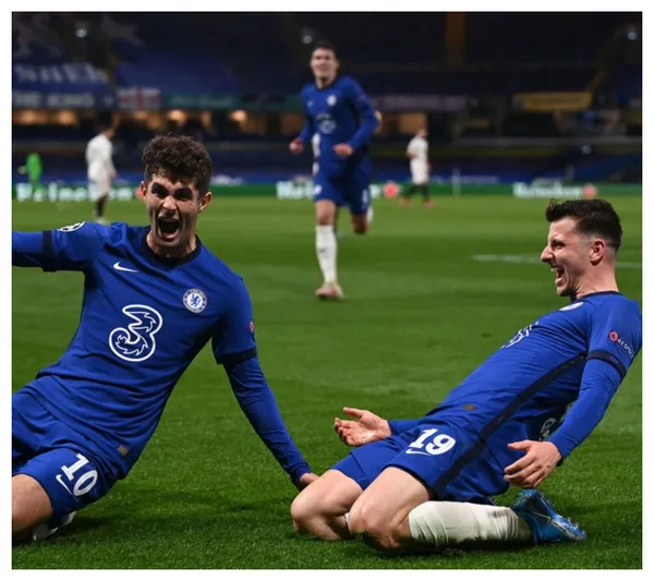 Pulisic assisted in Chelsea's second goal against Real Madrid
