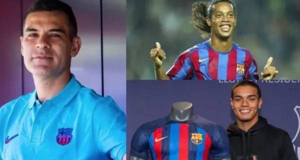 Rafael Márquez, a former Mexican national team, directs Ronaldinho's son and that's how it went.