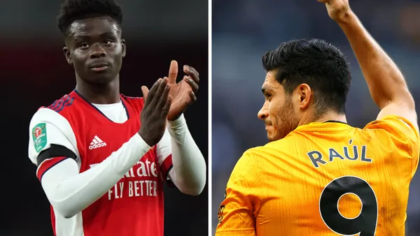 Raul Jimenez will face Bukayo Saka looking to slow down the Gunners machine.