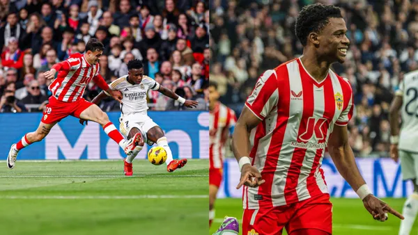 Real Madrid are losing 2-0 at halftime to Almeria!