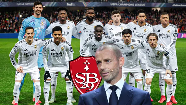 Real Madrid vs Brest Photo: Real Madrid, UEFA, Escudoteca