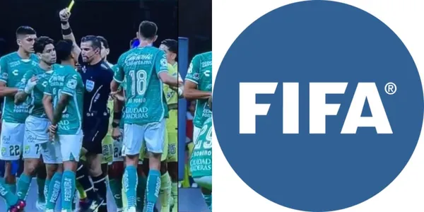 Referee Fernando Hernández hit a León player in the match