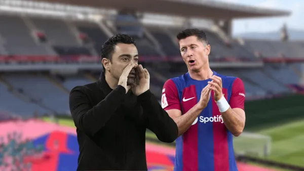 Robert Lewandowski was the hero of the day for Barcelona.