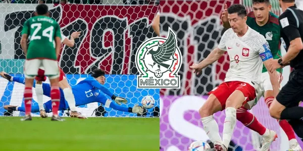 Robert Lewandowski went after Guillermo Ochoa at the end of the match and that's how it ended