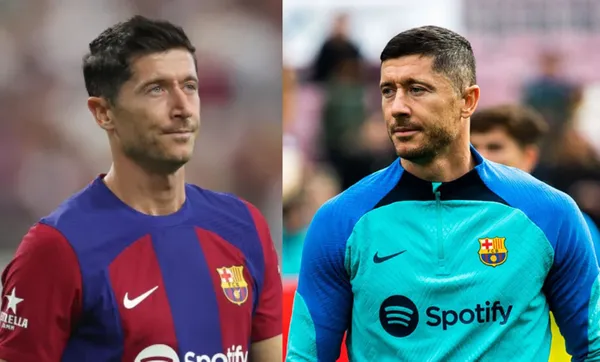 Robert Lewandowski's reaction after failing to score in the first games