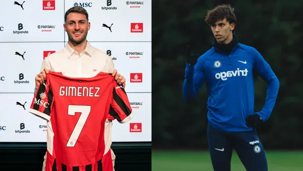 Santiago Gimenez and Joao Felix | Photos: @acmilan and @ChelseaFC