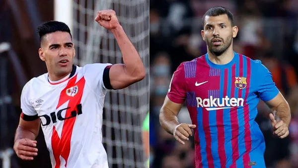 South American strikers Sergio Aguero and Radamel Falcao were both former Atletico Madrid strikers, see who has more fortune.