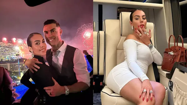 Spanish model Georgina Rodríguez surprised with a set of diamond jewelry.