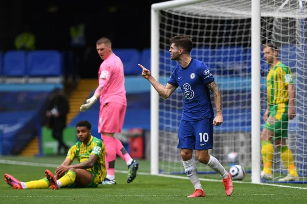 The American opened the account for the Blues, who fell in his stadium