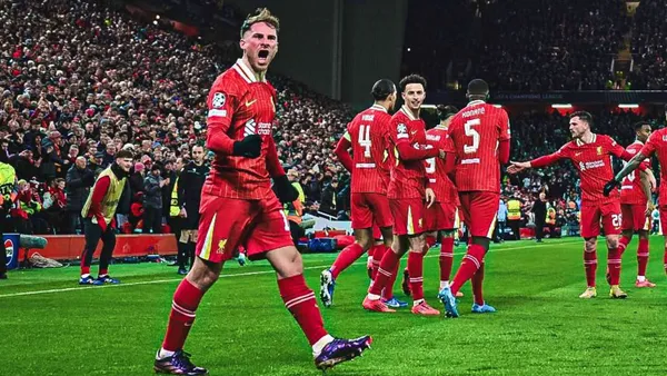 The Argentine made it 2-0 for the Reds in the 36th minute at Tottenham Stadium.