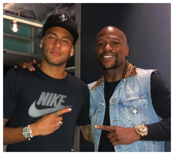 The Brazilian idol has an incredible amount of luxury vehicles, in the style of the boxing champion.