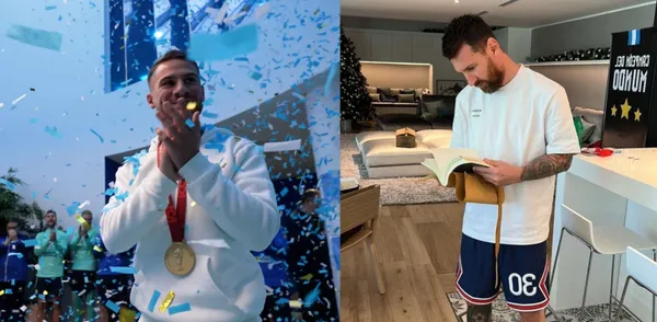 The captain of the Argentine team was attentive to the tribute of the English team to Mac Allister