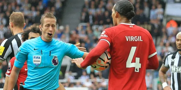 The central defender was sent out against Newcastle