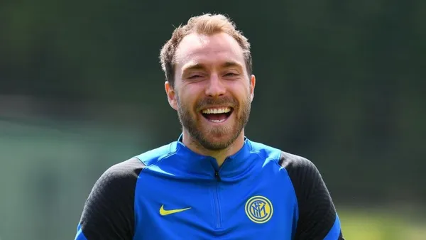 The Danish player is closer to playing football again.