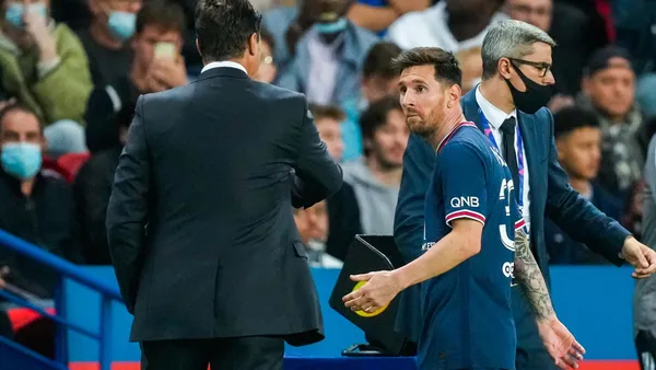 The drama in the PSG club is about head coach Mauricio Pochettino substituting Lionel Messi off and the Argentine showing his displeasure by snubbing his manager's handshake.