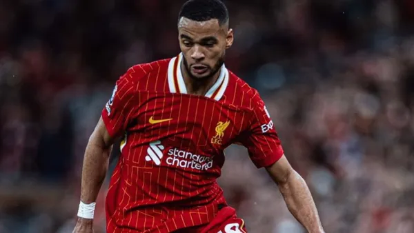 The Dutchman was able to score near the end of the first half as Liverpool looks for a win.