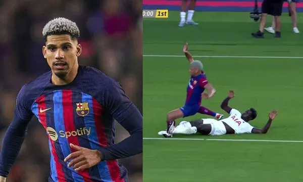The FC Barcelona defender suffered a spectacular injury that has made him leave the game