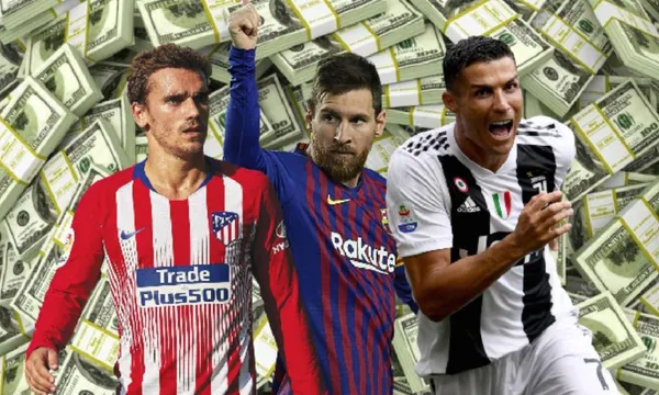 The first places without a doubt went to Messi, Ronaldo and Neymar.