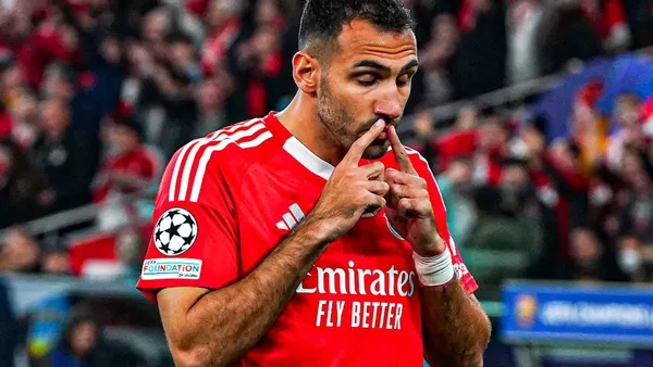 The Greek striker has a dream night against a media team