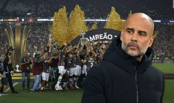 The Manchester City coach referred to a hypothetical Club World Cup final against Fluminense and remembered a rival.