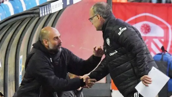 The match between Leeds and Manchester City ended 1-1 and the two coaches were observed very happy to face each other.