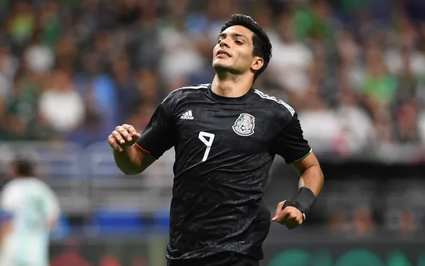 The Mexican striker was active on social media during the game.